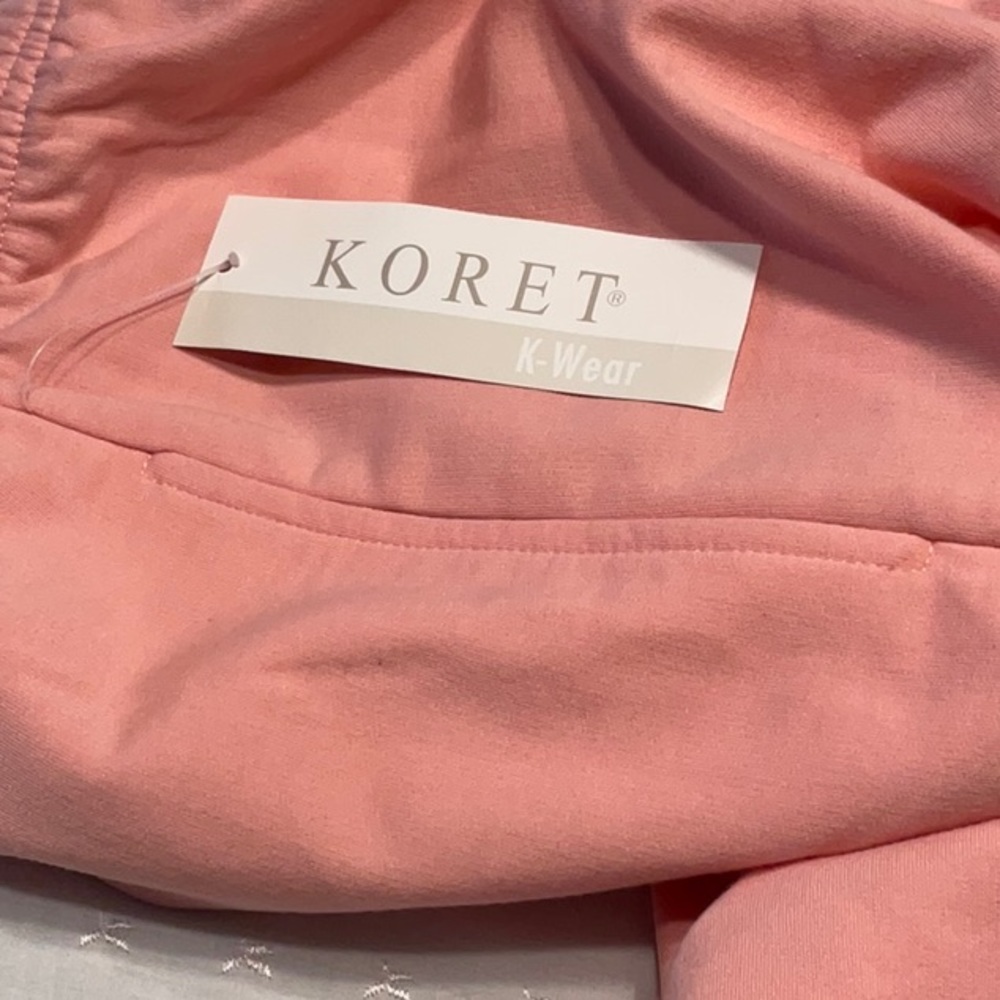 Koret K-Wear Cotton Blend Slip On Pants with Pockets Elastic Waistband Large - Picture 5 of 6